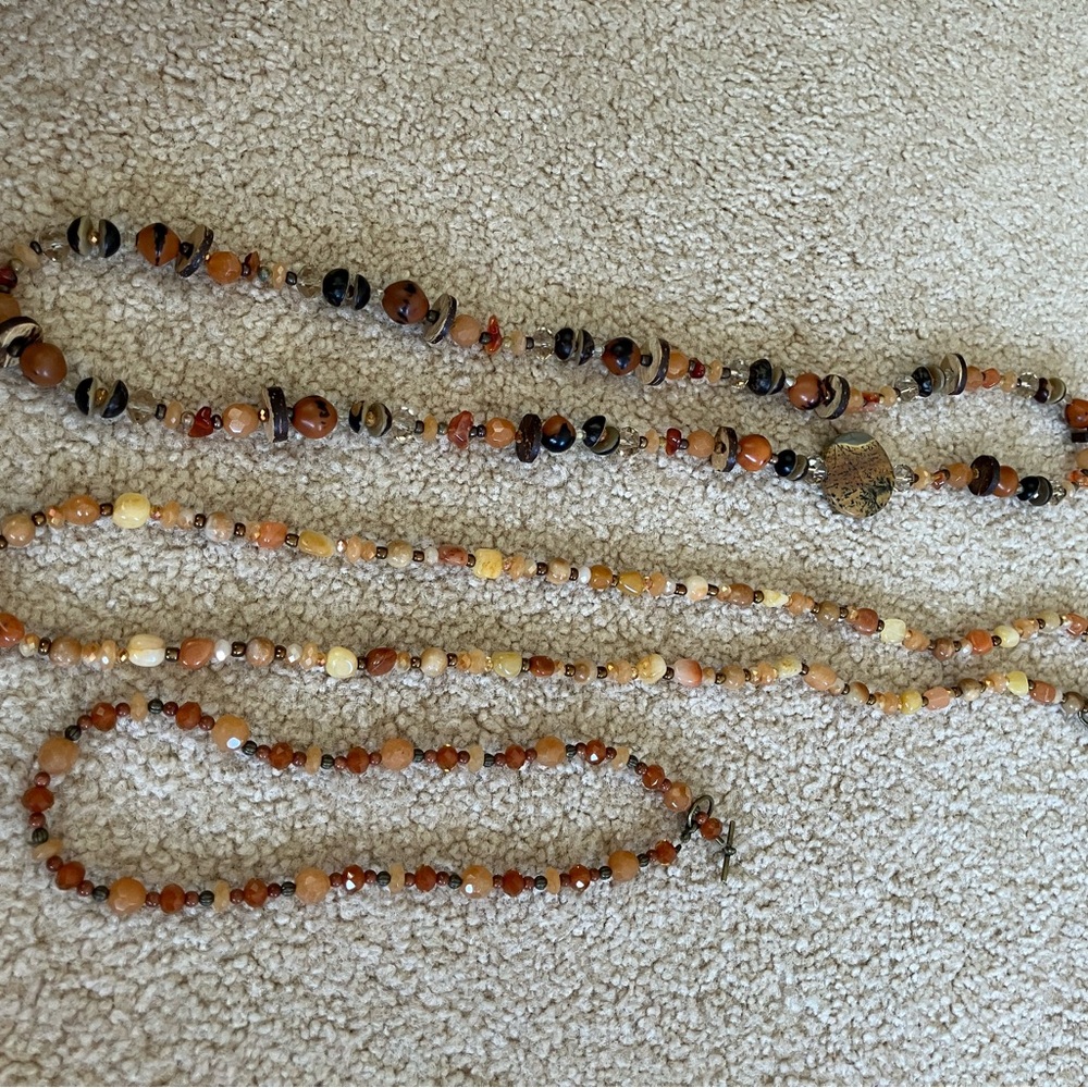 Handmade Multi-Color Beaded Necklace Set